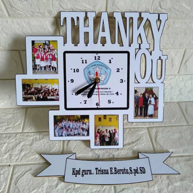 Jam Dinding Karakter / Jam Foto Jam Unik Lucu Kado Ultah kado Nikah Kado wisuda / Jam Custom