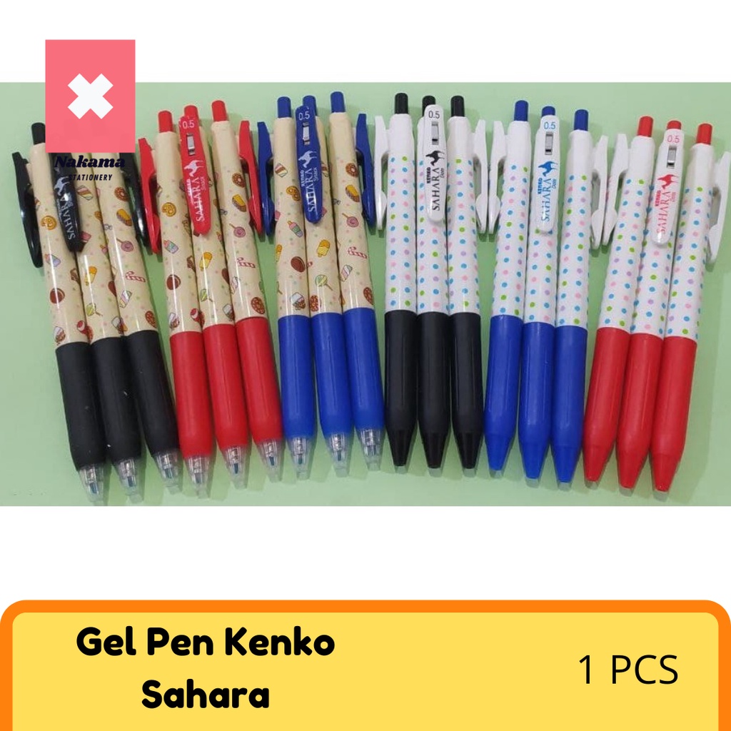 

Pulpen Gel Sahara Clip Gel Pen Kenko - 0.5 mm (type motif)