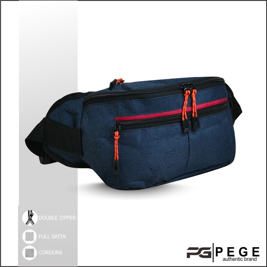 Tas Selempang Pria Waistbag PEGE Tas Pinggang Slempang Bahu Pria Trendy - PG 8832