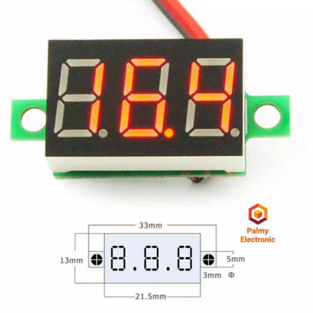 Mini Digital DC Voltmeter 4 - 30 Volt