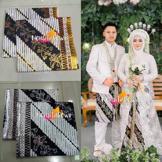 Jarik Set Blangkon Prodo Pengantin motif Lereng Kembang (JARIK ISI 2)