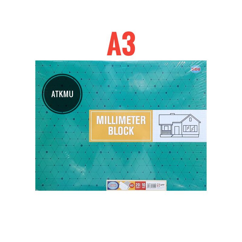 

Buku Millimeter Blok A3 SIDU isi 20 Sheets