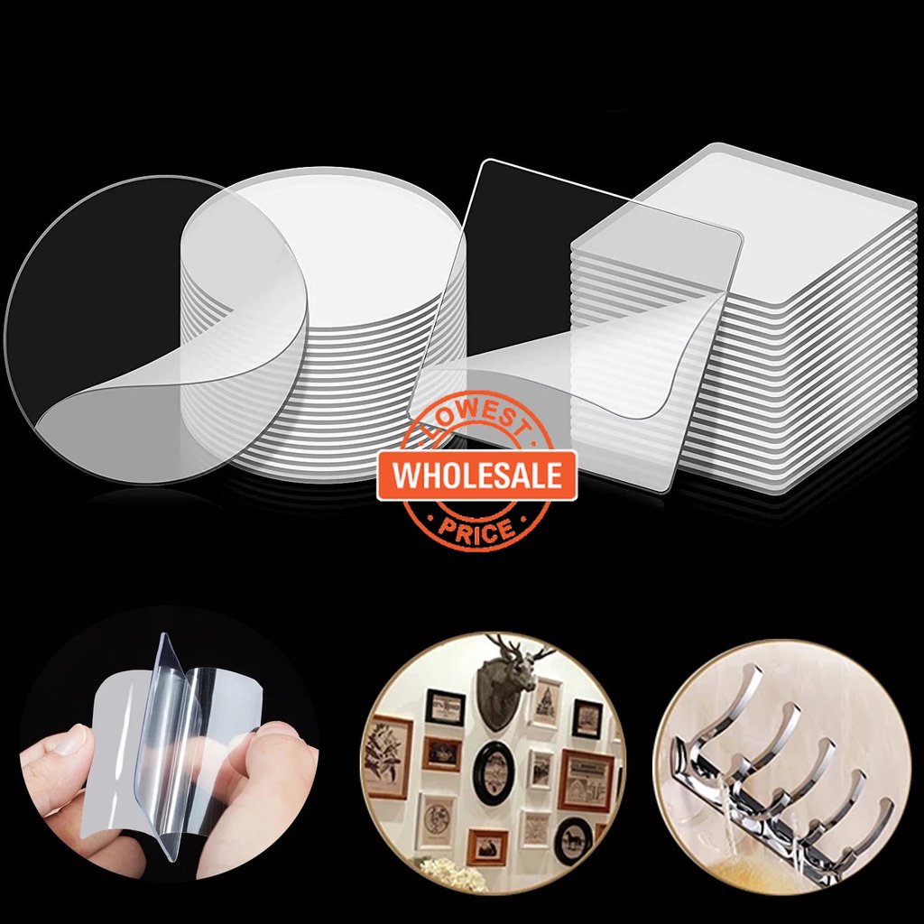 [Harga Grosir]1pc Stiker Transparan Multifungsi Tanpa Paku Dengan Perekat Untuk Perlengkapan Rumah/Hot Sale