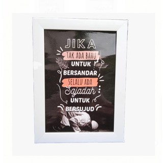 Poster Kayu Bingkai Foto 21x30cm Pigura Frame Hiasan Dinding Tulisan Jika Tak Ada Bahu Untuk Shopee Indonesia