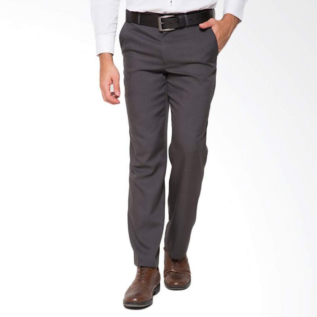 Celana Formal Pria Kerja Standart Kantor Bahan Kain Teflon Size 27 - 38 Murah Adem Nyaman CALDIN