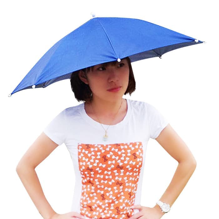 SPECIAL !! Payung Topi Diameter 60Cm  /  Topi Payung ANTI UV 60 cm