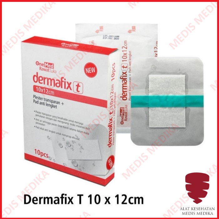 Dermafix T 10 x 12 cm Onemed Plaster Transparan 10x12cm Peralatan P3K Plester Luka Sesar Anti Air Bening 10x12 12cm