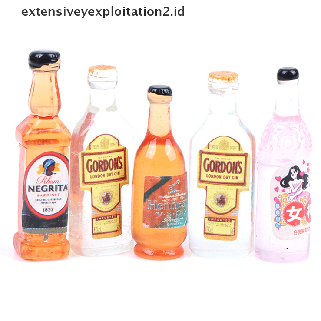 (hotter Model 1: 12) 10Pcs / Set Mainan Miniatur Botol Wine Untuk Aksesoris Dapur Rumah Boneka 1: 12