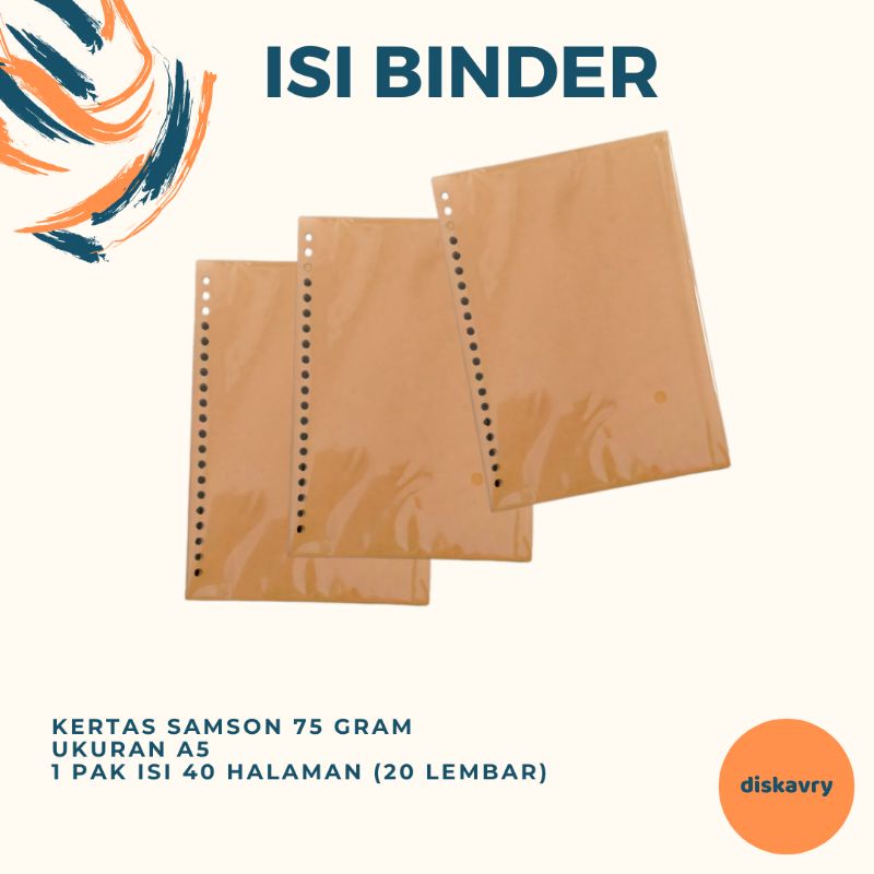 

ISI BINDER LOOSE LEAF KERTAS BINDER COKELAS KERTAS SAMSON 75 GRAM MURAH BANDUNG