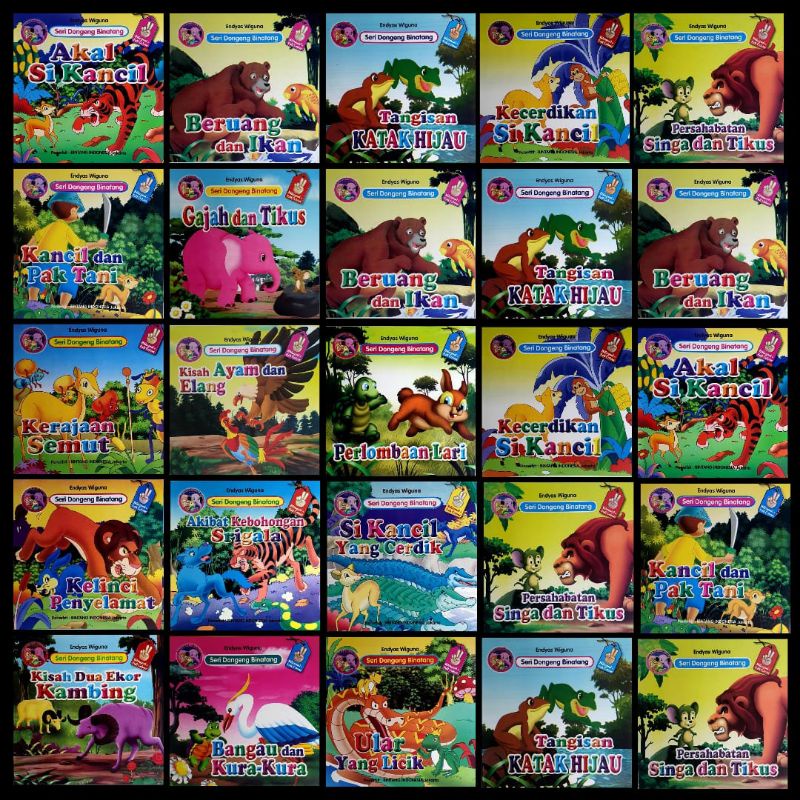 Bintang Indonesia - Buku Cerita Anak Seri Dongeng Binatang Bilingual &amp; Full Colour 2 Bahasa