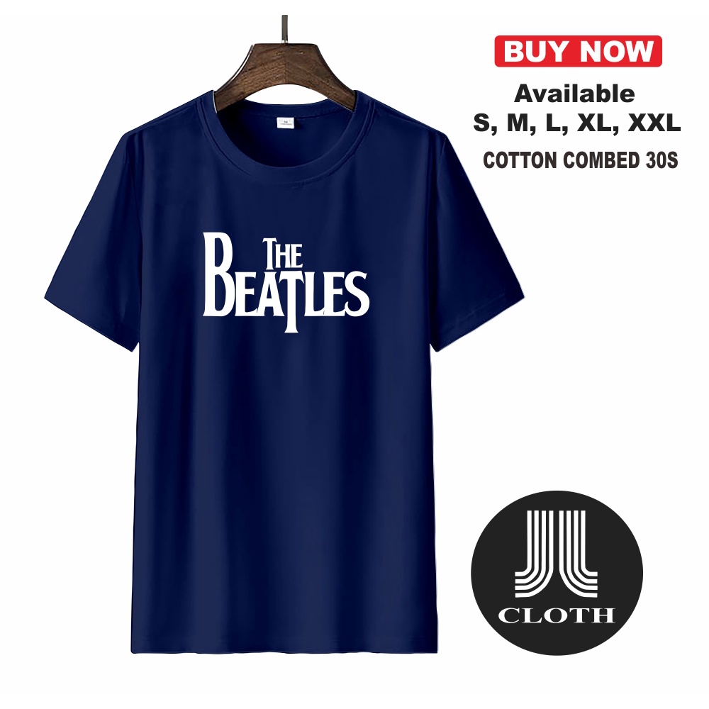 T-SHIRT BAJU KAOS DISTRO LOGO THE BEATLES COMBED 30S MURAH