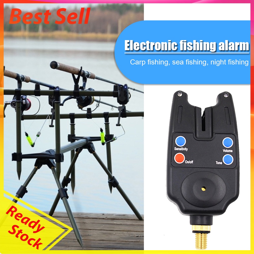 Night Fishing Bites Alarm Portable LED Light Carp Fishing Rod Warning Alert