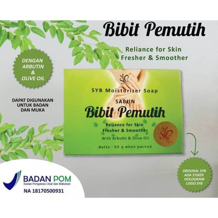 SYB Sabun Bibit Pemutih Soap Arbutin 50gr