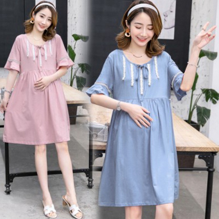 Baju hamil versi Korea dari pasang ibu menyusui rok renda Baju hamil versi Korea dari pasang ibu menyusui rok renda