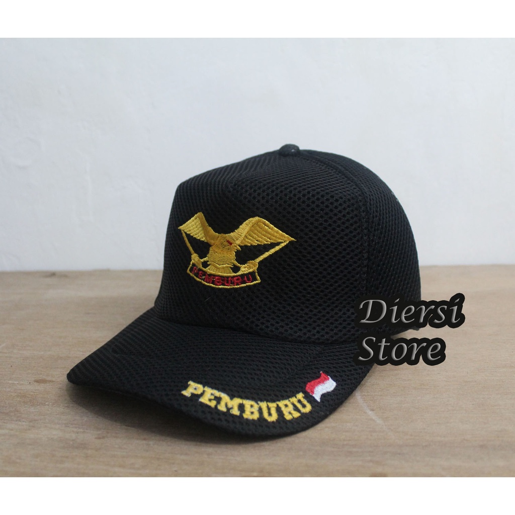 DIERSI STORE TOPI DOUBLE MESH BORDIR PEMBURU/TOPI PEMBURU BORDIR/TOPI SNIPER