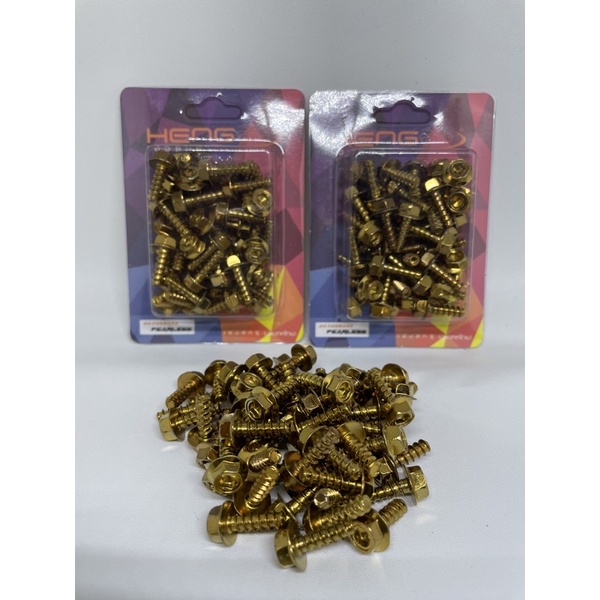 baut body motor 2 kunci HENG GOLD 2tone universall harga 1 pack isi 20