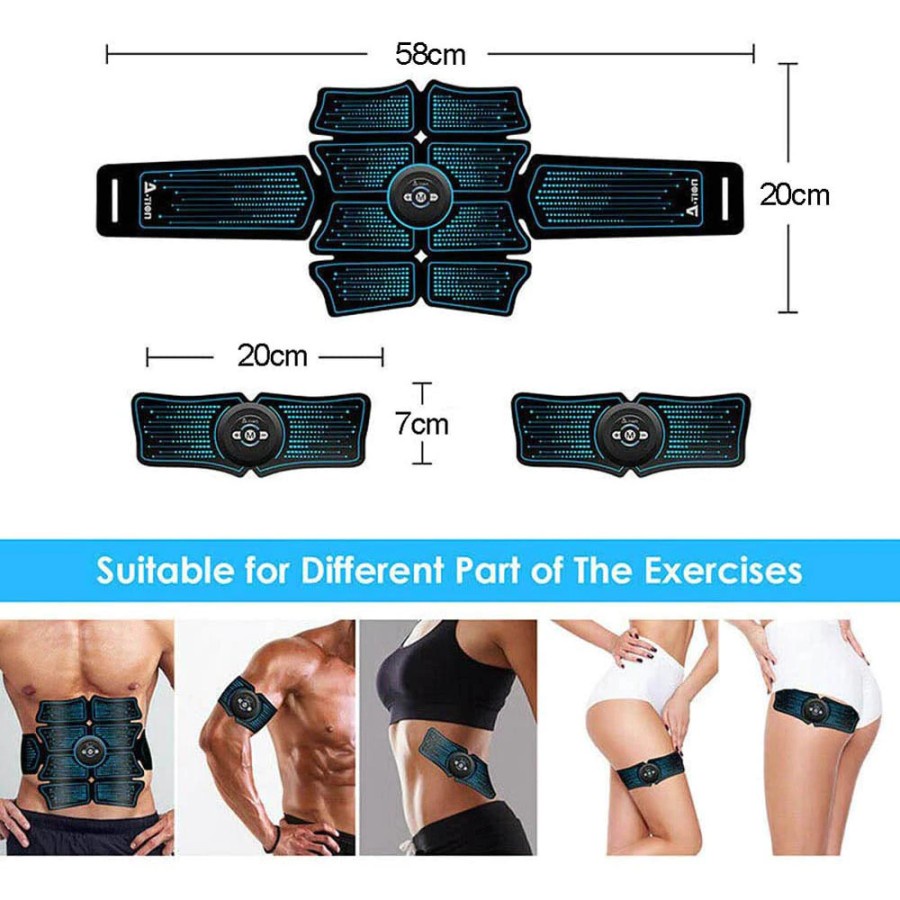 EMS Alat Terapi Otot Sixpack Smart Fitness Abs Arm Pad Controller