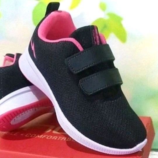 SEPATU ANDO NITTA HITAM PINK UKURAN 29 SAMPAI 40