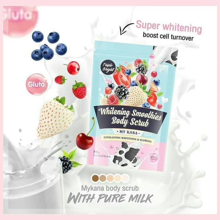 My Kana Whitening Smoothies Body Scrub Glowing - Lulur Badan