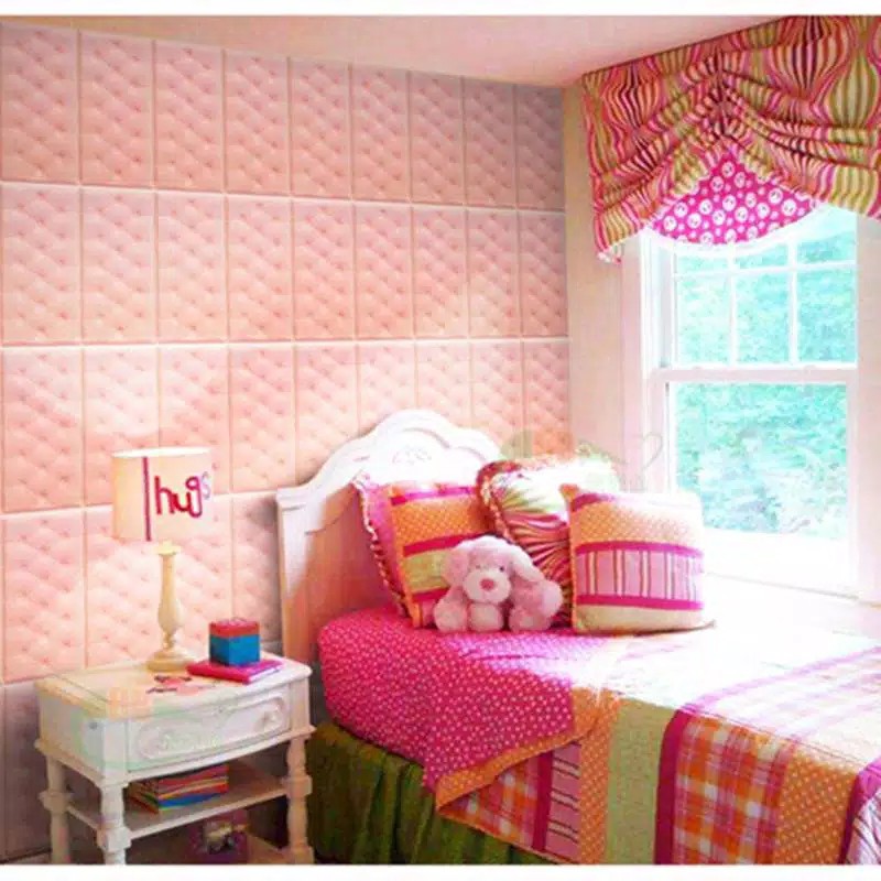 RB CM-H14 Wallpaper Dinding Kamar Headboard Bed Stiker Dekorasi Rumah Sticker Wall 3D Foam Murah-6