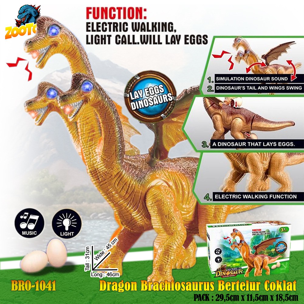 Mainan Anak Hewan Dinosaurus Mainan Edukasi Naga Braciosaurus Bertelur BRO1041