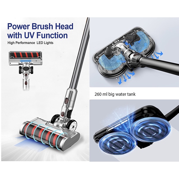 Kurumi KV 10 Powerful Cordless Stick Vacuum Cleaner with Power Drive Mop Head / KV10 / PENYEDOT DEBU