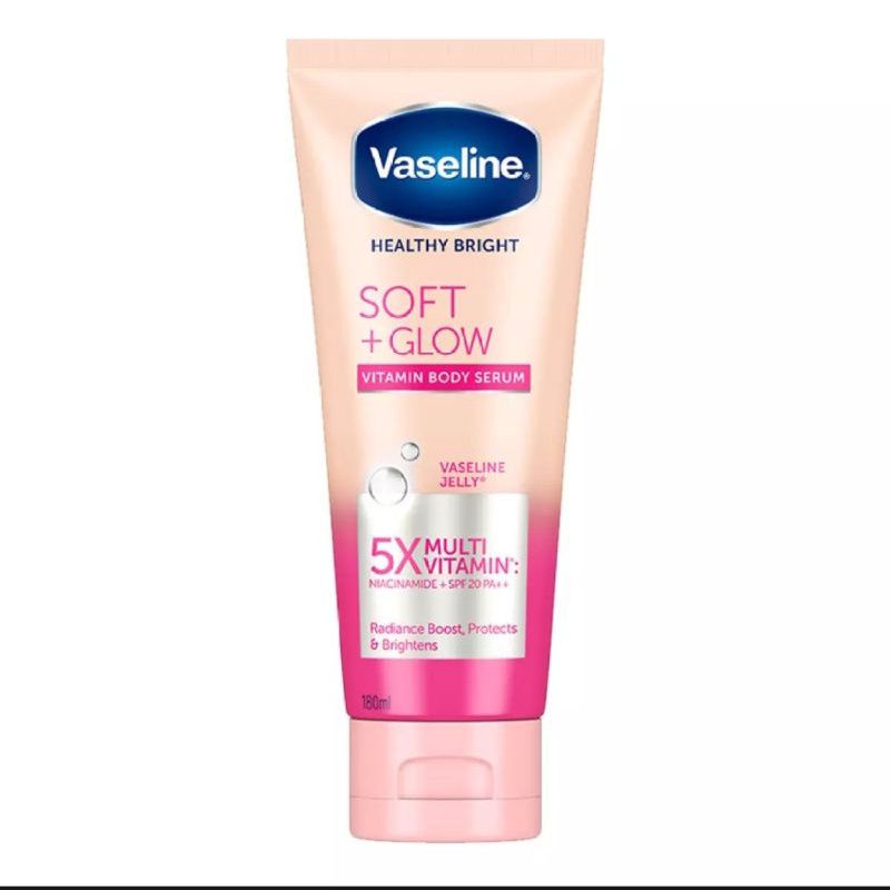 Vaseline Body Serum Soft Glow &amp; Firm Glow Isi 180ml Original 100%