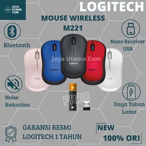 Mouse Wireless Logitech M221 Silent Original