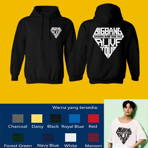 JAKET HOODIE PRIA WANITA KOREA KPOP BIGBANG ALIVE TOUR / DISTRO / COD