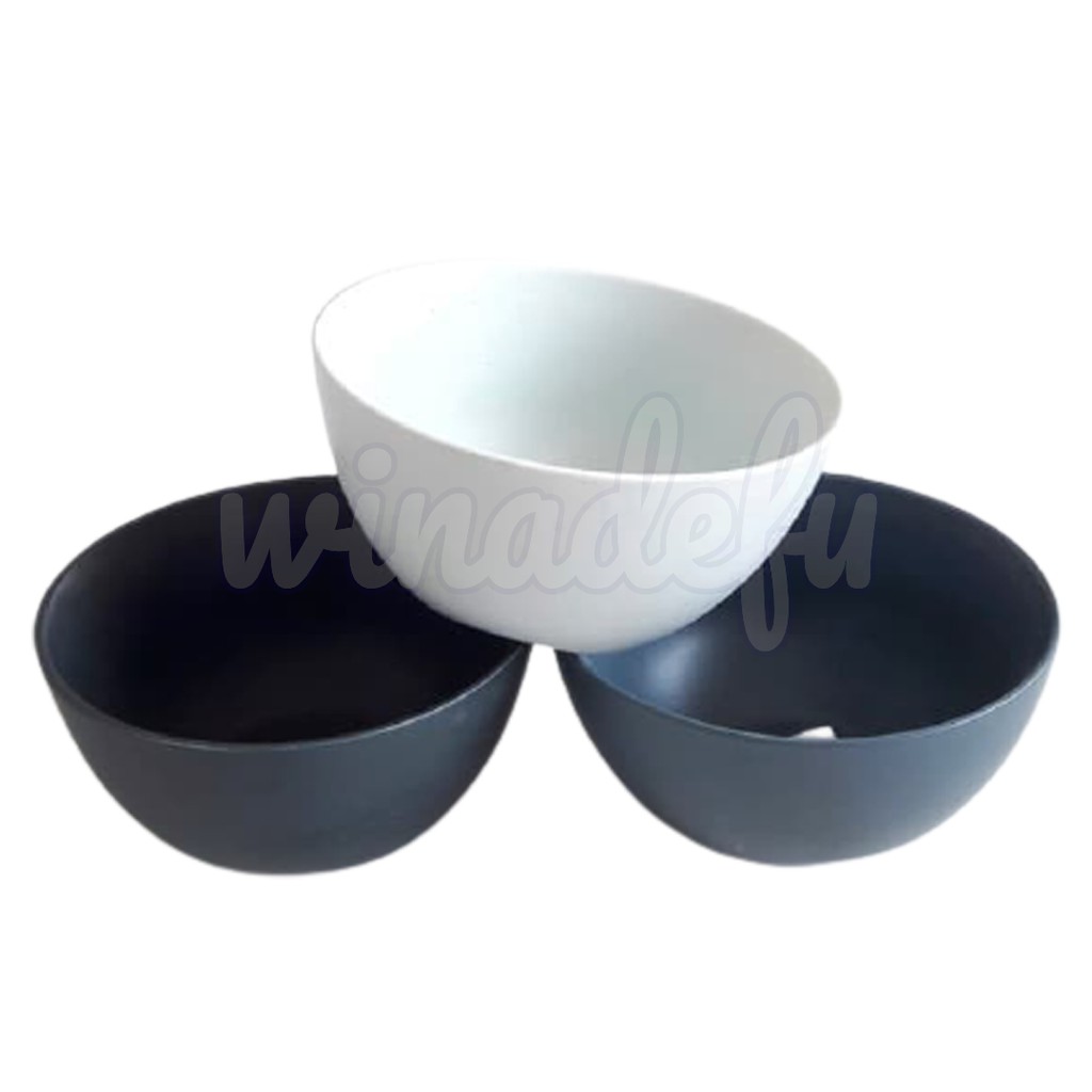 MANGKOK KERAMIK POLOS WARNA SOLID PYRAMID MONOCROME