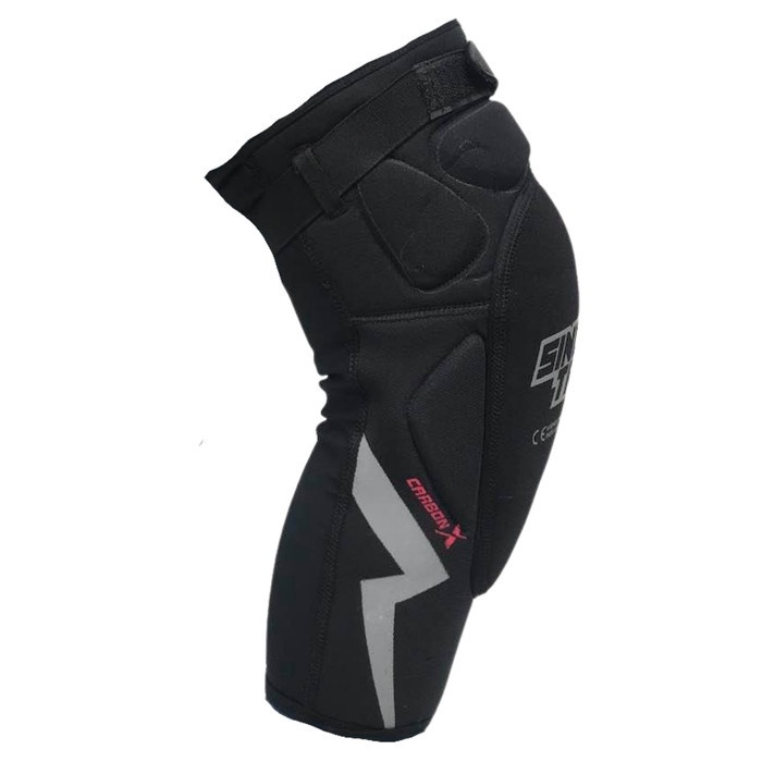 Knee Protector dengkul Singletrek1 Carbon KPC Abu Merah