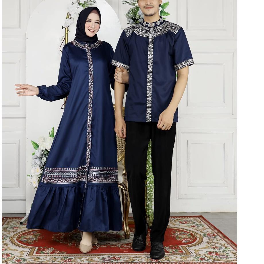 Terpercaya Gamis Couple Raradisa Pasangan Terbaru Kekiniian//Gamis Couple Toyobo Bordir Mix Payed Sw