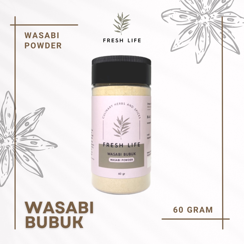 

Wasabi Bubuk (Wasabi Powder) Fresh Life 60 gr