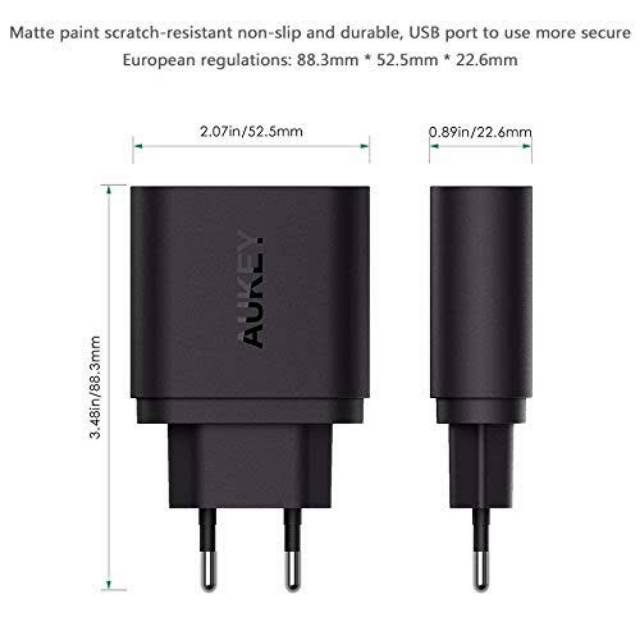 Aukey Charger PA-T9 1 Port 19.5W QC 3.0 Original Garansi Resmi