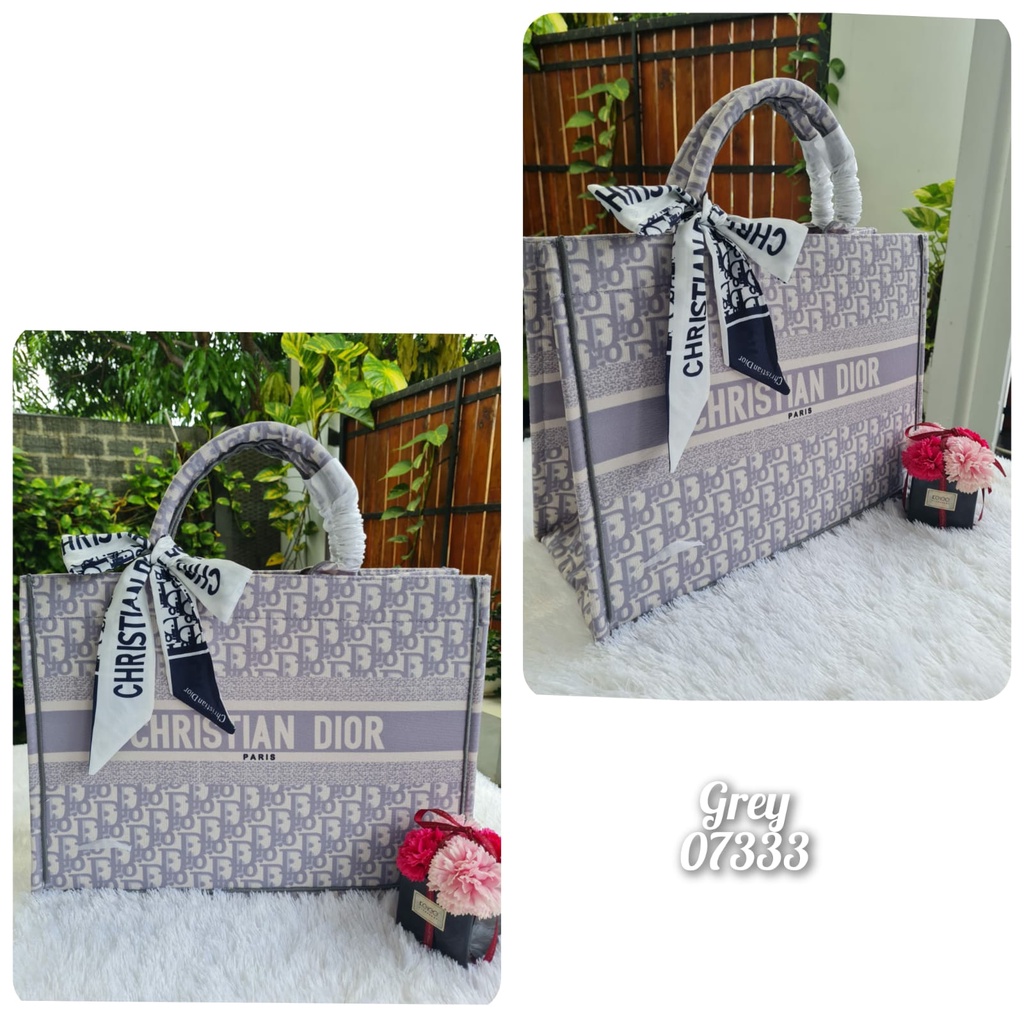 Tote Bag OBLIQUE  FULL EMBOSS Import Premium Kode  07333