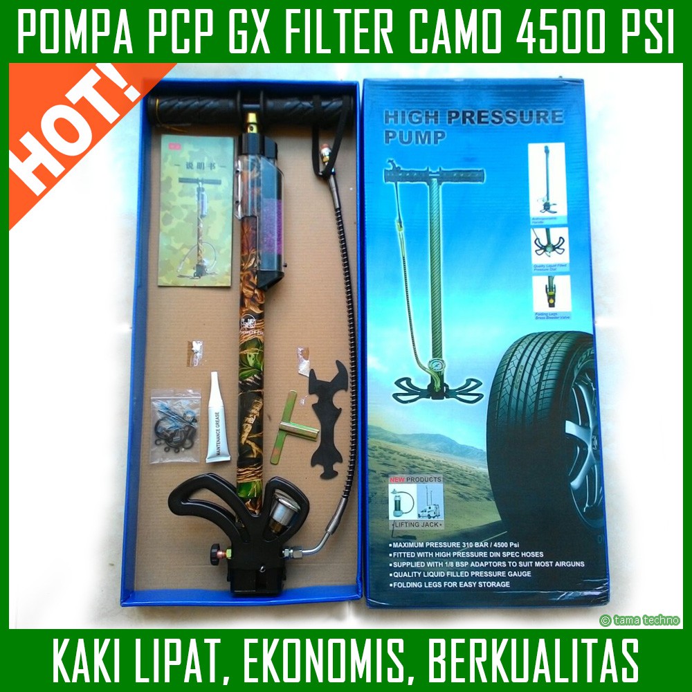 Pompa Sengin PCP GX Filter Camo - Hillpump High Pressure Pump Drypack Gejluk Sanaji Marauder Murah