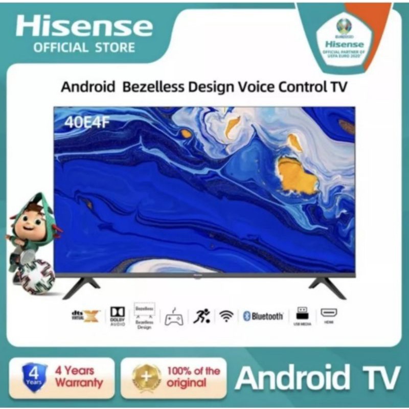 LED TV Hisense 43 inch 40E4F Digital Android Smart TV Dolby Bluetooth USB