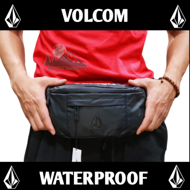 Tas Volcom waterproof premium / Tas surfing anti air / waistbag distro