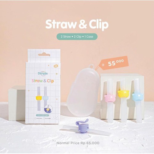 Little Dimple Straw And Clip / Sedotan untuk anak - SS-899