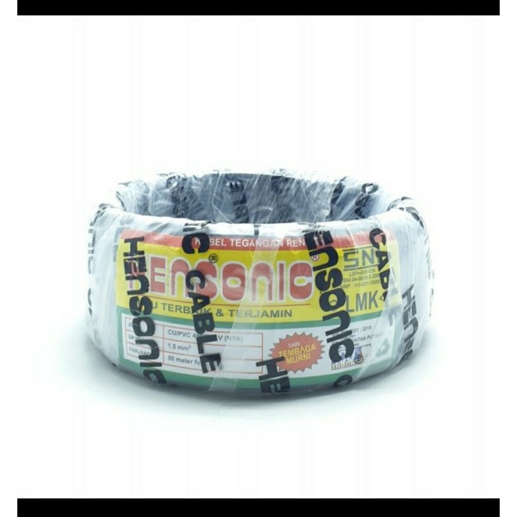 kabel listrik hensonic nya 1×1,5mm 50m