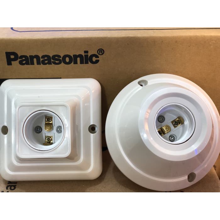 Panasonic Fitting Lampu Kotak Plavon E27 Tempel Panasonik NLP 52202