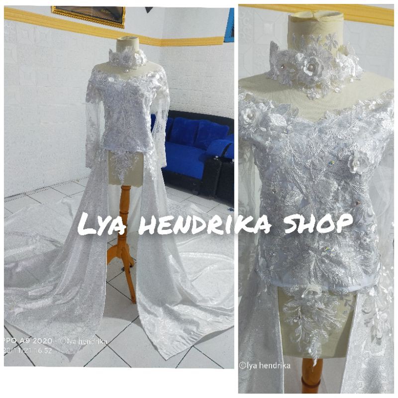 Baju pengantin atasan+ekor 3D