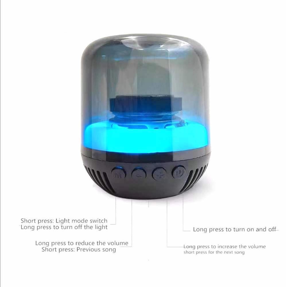 HiFi Bass Surround Y10 Portable Bluetooth Speaker With RGB Light