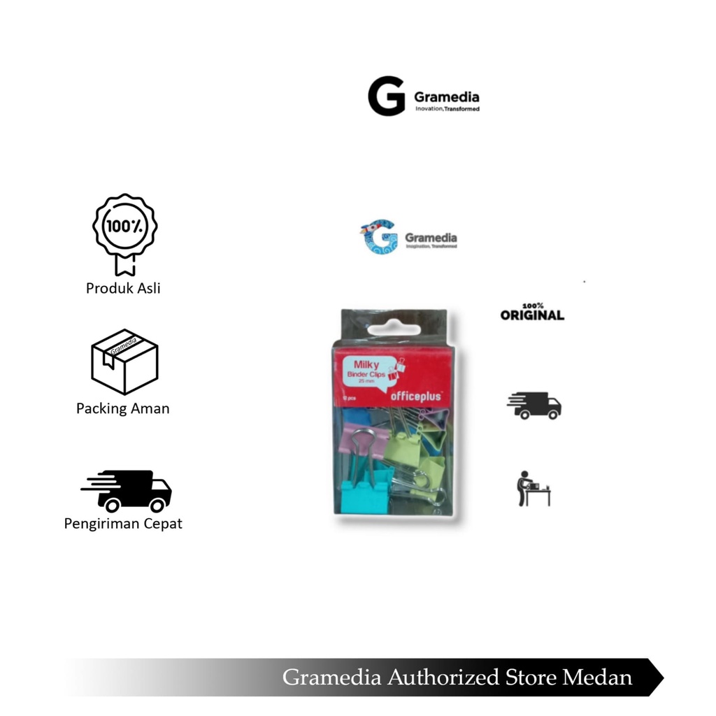 

Gramedia Medan - OFFICE-P BDR.CLIP 25 MILKY COLOR 301525