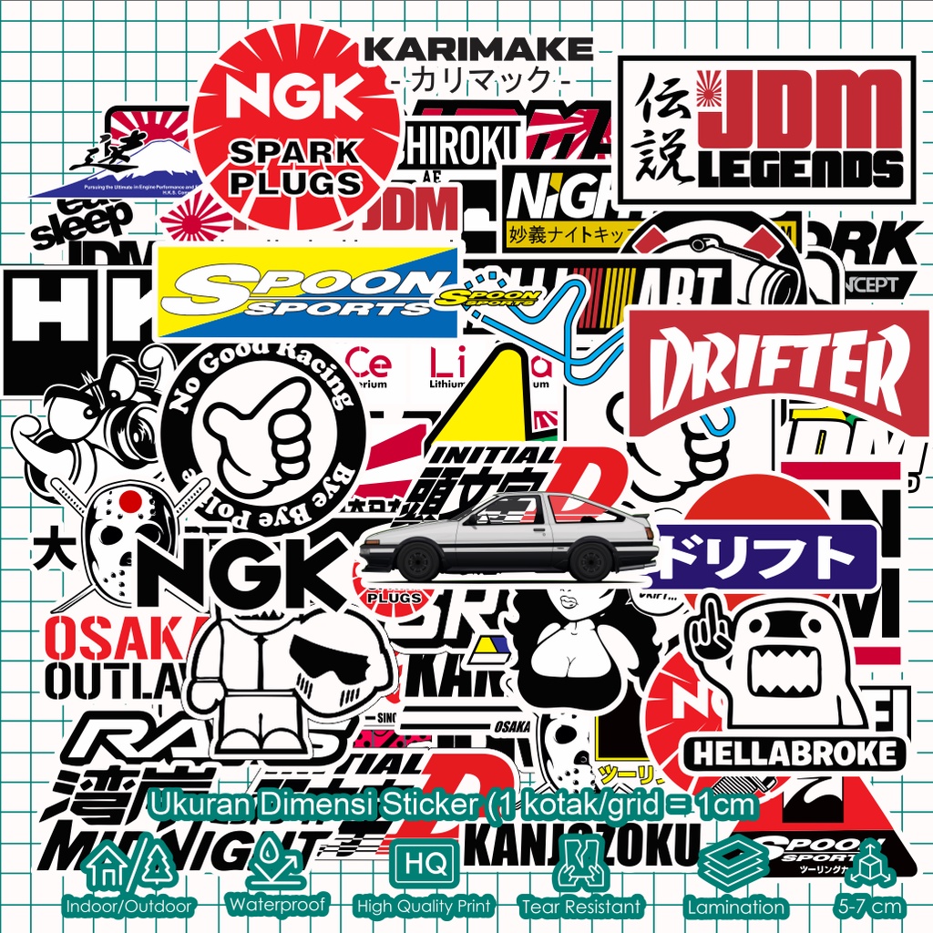 Jual Sticker Pack Jdm Japan Domestic Market Stiker Mobil Gilan