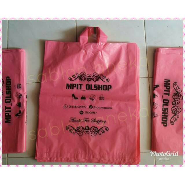 

Kantong Plastik Sablon 40x50 Handle/Tali