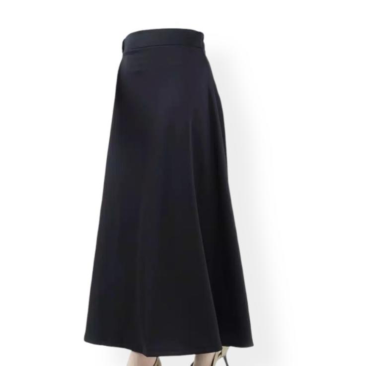 Terlaris Rok wanita A line Rok panjang polos Line A bahan scuba