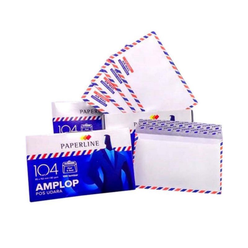 

Amplop Putih / air mail paperline (per lembar)
