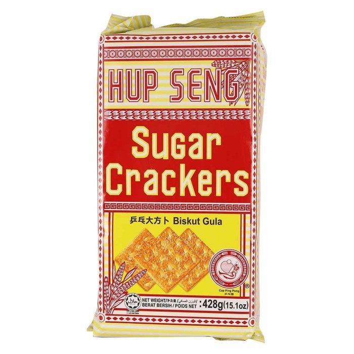 

Wafer-Biskuit- Hup Seng Sugar Crackers Biscuit 428Gr / Hupseng Biskuit Gula Manis -Biskuit-Wafer.