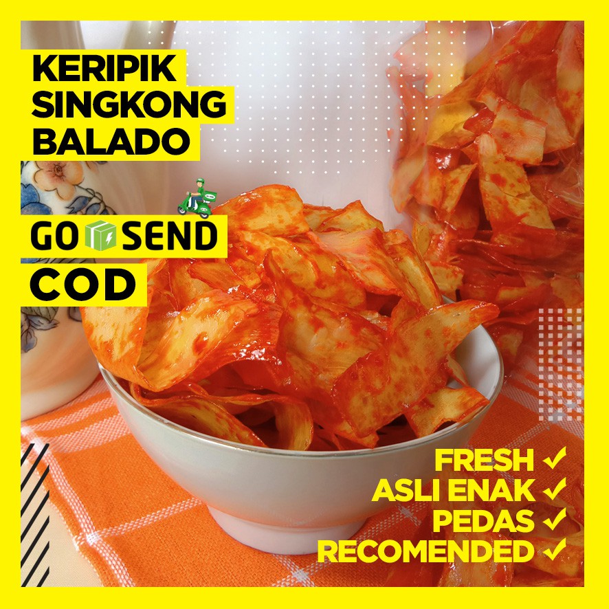 

KERIPIK KRIPIK SINGKONG BALADO SANJAY PADANG PEDAS MANIS 250gr